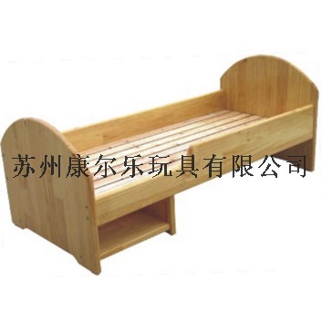 原木单人床2