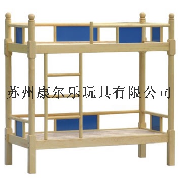 原木双层床