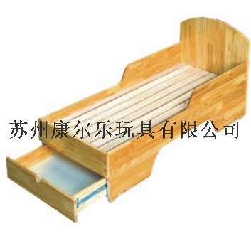 原木单人床